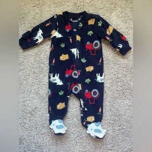 Carter's Navy Animal and Tractor Footie